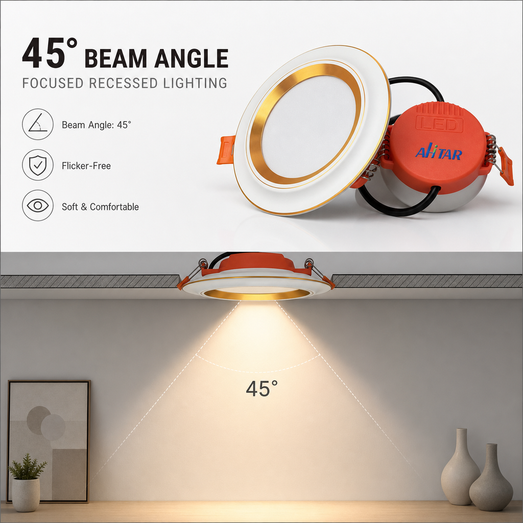 AHTAR 5/6-Inch LED Recessed Light Trim – 750 Lumens, 5 CCT